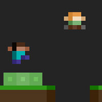 成就 Trampoline 在游戏 Minecraft 上，适用于 Switch