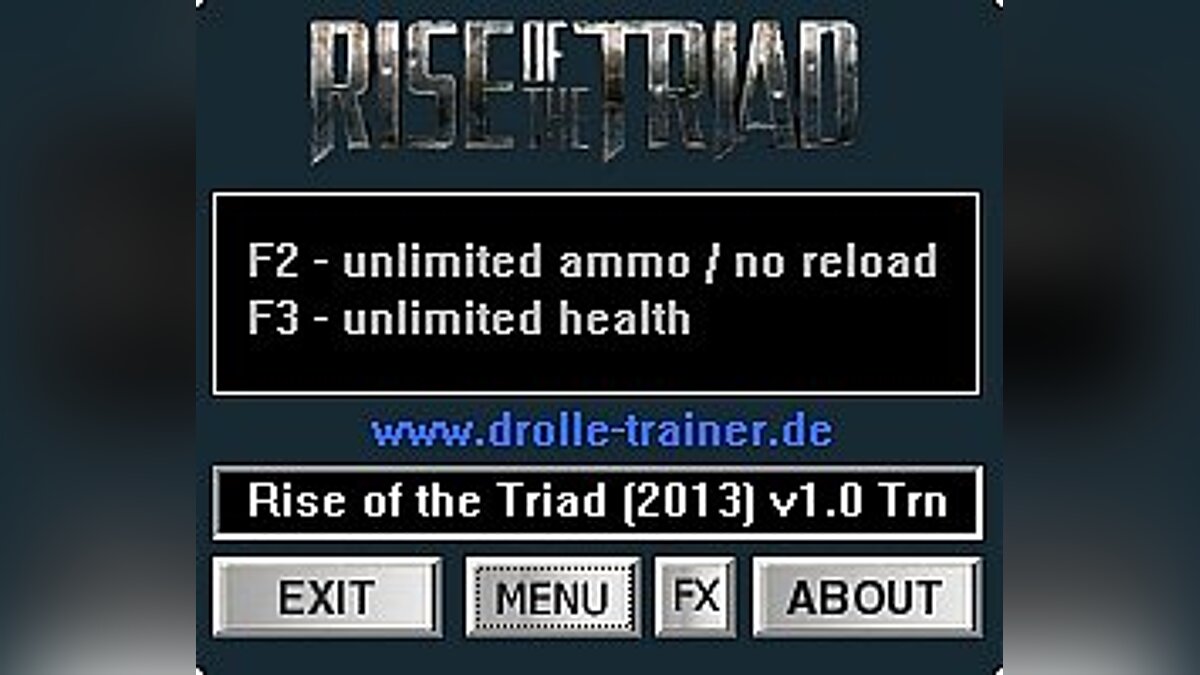 Rise of the Triad (2013) — Trainer (+2) [1.0.10508.0] [dR.oLLe]