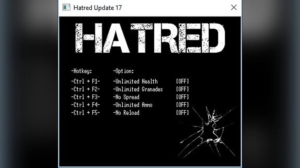 Hatred — Trainer (+5) [Update 17] [LIRW/GHL]