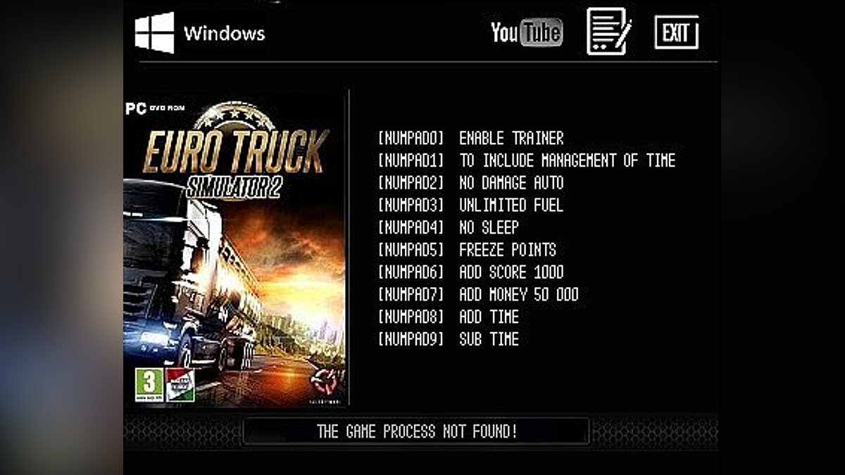 Euro Truck Simulator 2 — Trainer (+10) [Ver.1.25.1.2s(x64) Steam] [LIRW/GHL]