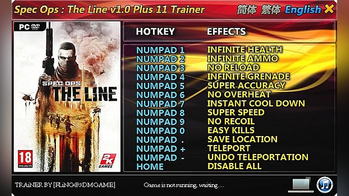 Spec Ops: The Line — Trainer (+11) [1.0] [FLiNG]