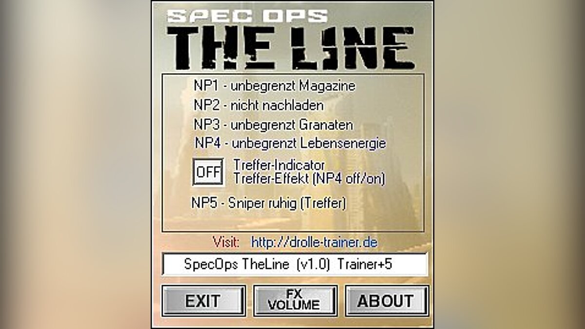 Spec Ops: The Line — Trainer (+5) [1.0: Updated] [dr.olle]