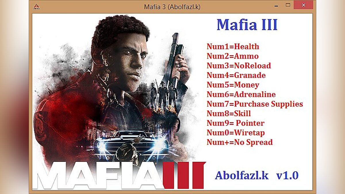 Mafia 3 — Trainer (+11) [1.0 - 1.01] [Abolfazl.k]