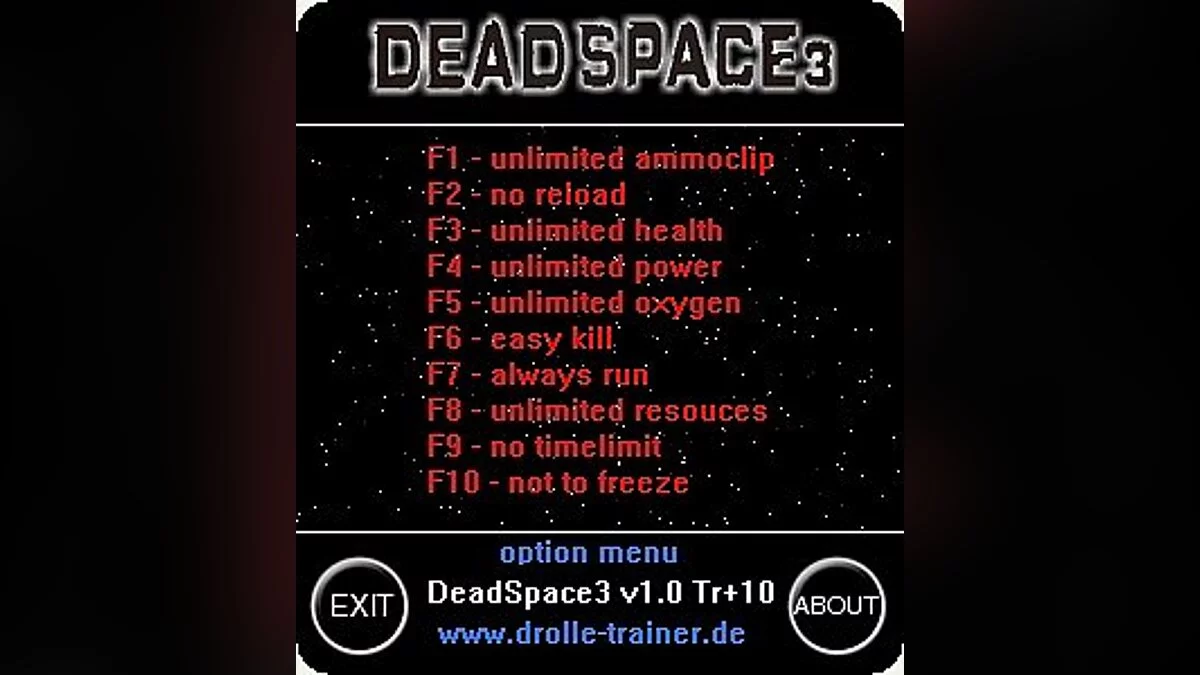 Dead Space 3 — Trainer (+10) [1.0] [dR.oLLe]