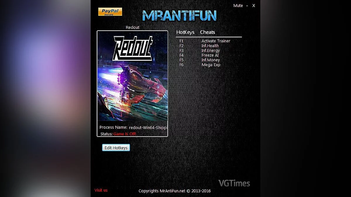 Redout — Трейнер / Trainer (+5) [1.01] [MrAntiFun]