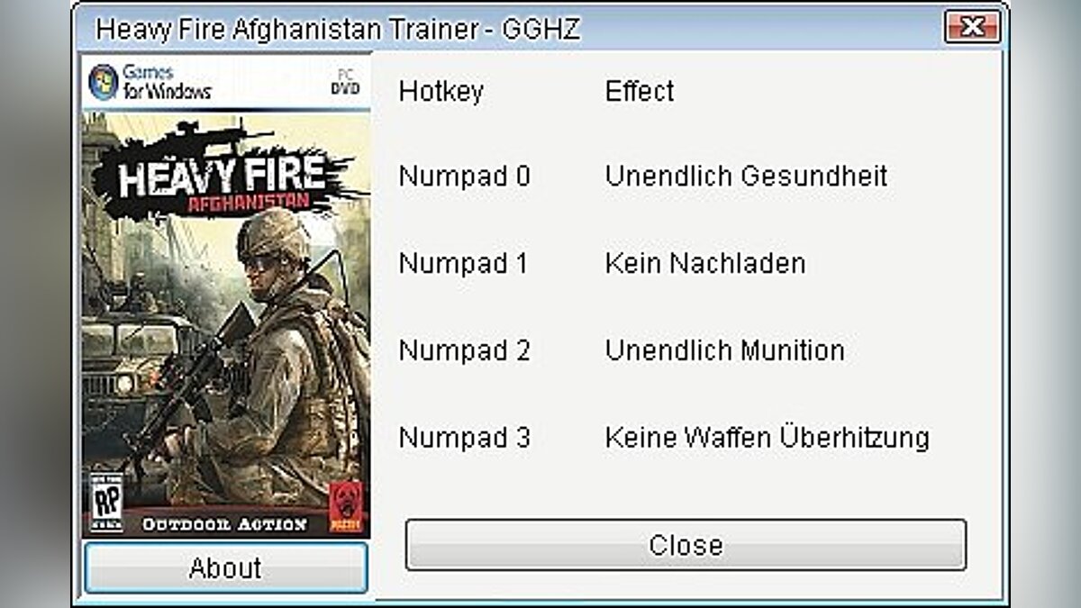 Heavy Fire: Afghanistan — Trainer (+4) [1.0] [GGHZ]