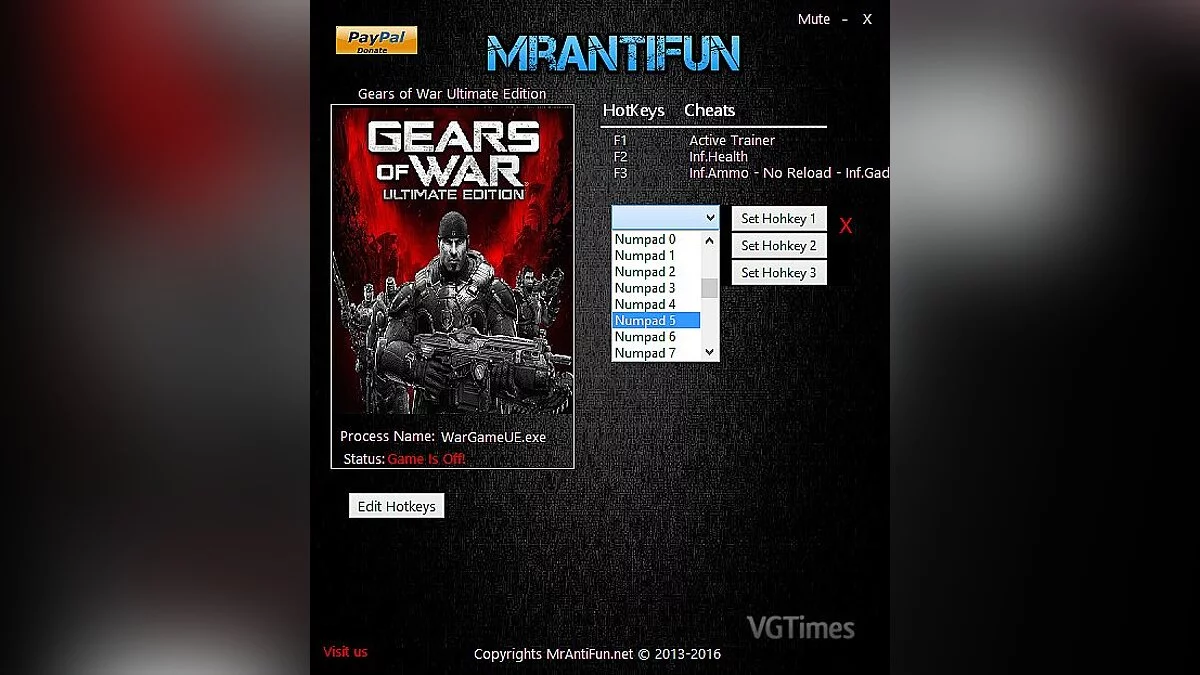 Gears of War — Trainer (+4) [1.9.0.0] [MrAntiFun]