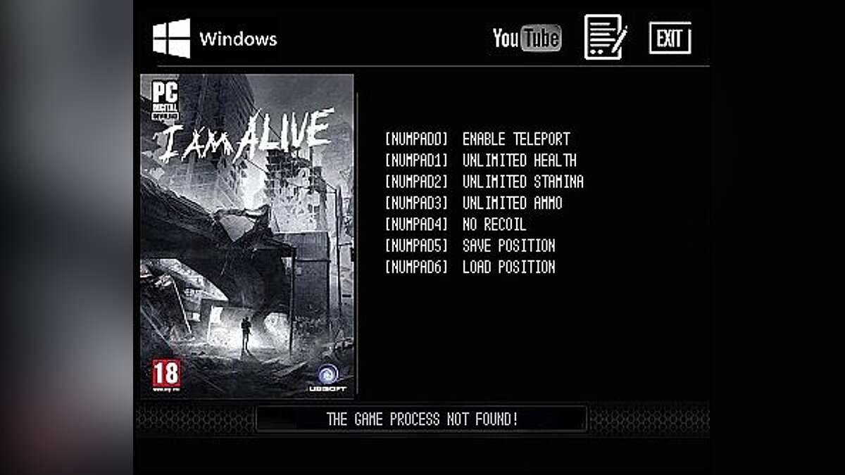 I Am Alive — Trainer (+5) [v1.0.1 "Steam"] [LIRW / GHL] - Fixed Version