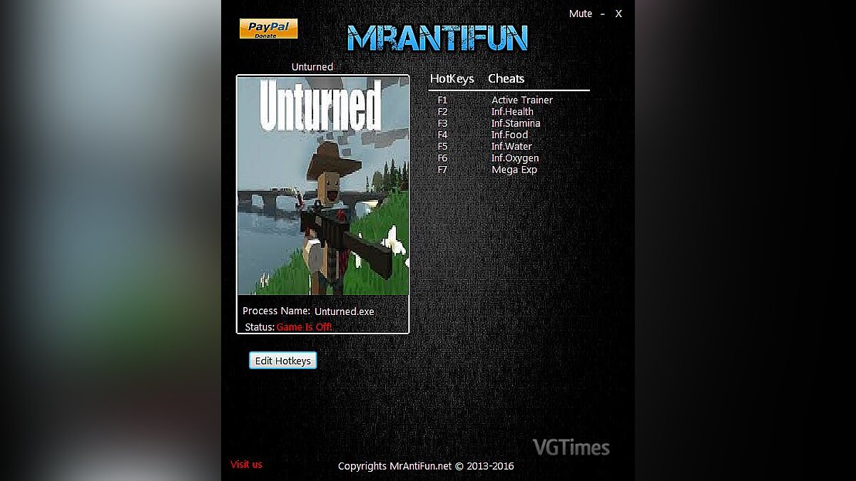 Unturned — Trainer (+6) [3.16.1.1: 64bit] [MrAntiFun]