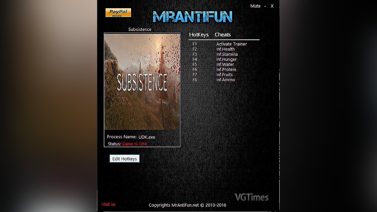 Subsistence — Trainer (+7) [1.0.12466] [MrAntiFun]