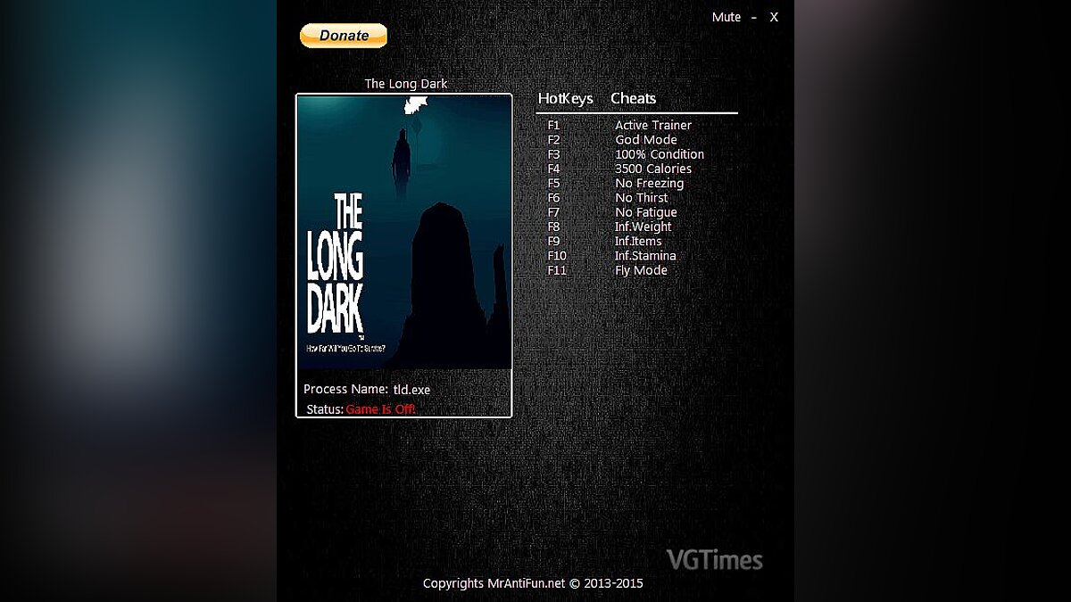 The Long Dark — Trainer (+11) [0.364] [MrAntiFun]