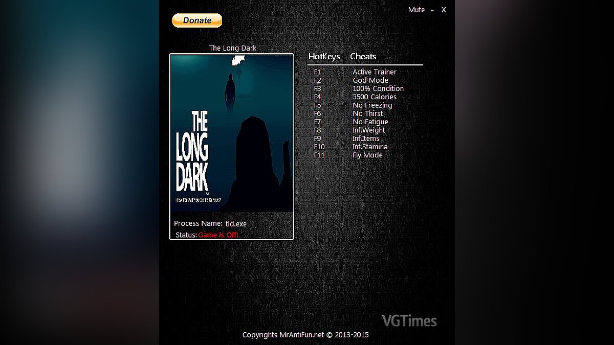 The Long Dark — Trainer (+10) [2.82] [MrAntiFun]