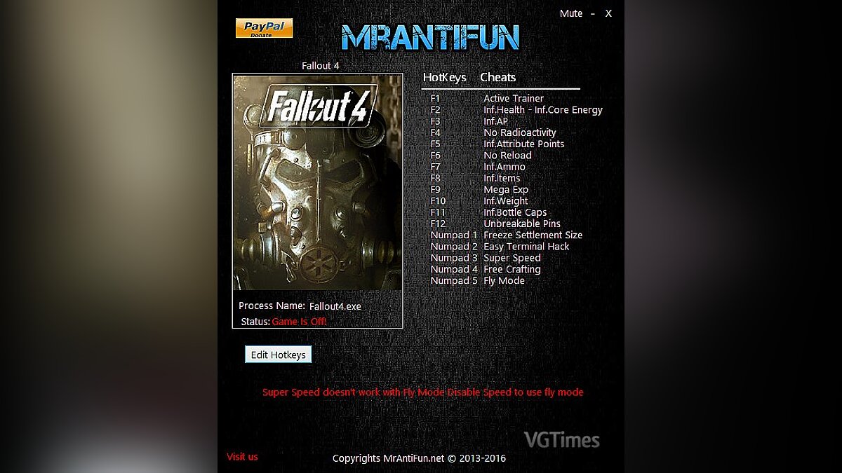 Fallout 4 — Trainer (+17) [1.7.12.0.1] [MrAntiFun]