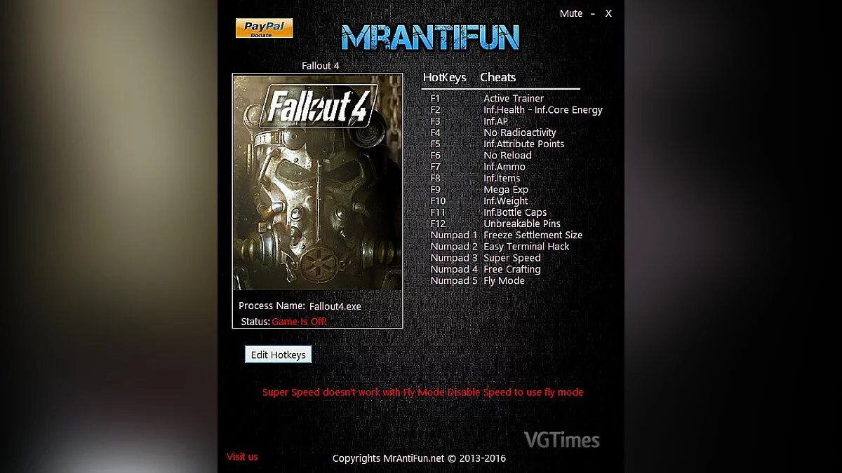 Fallout 4 — Trainer (+17) [1.7.12.0.1] [MrAntiFun]