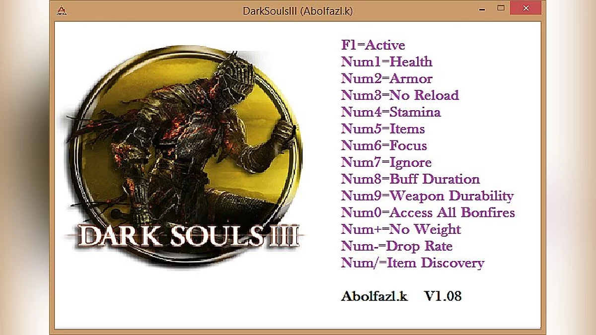 Dark Souls 3 — Trainer (+13) [1.08] [Abolfazl.k]