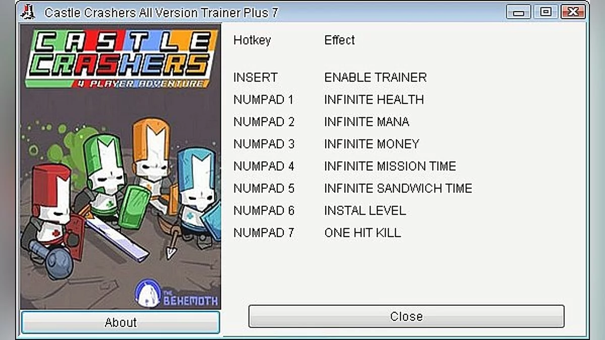 Castle Crashers — Trainer (+7) [All Versions] [GRIZZLY]