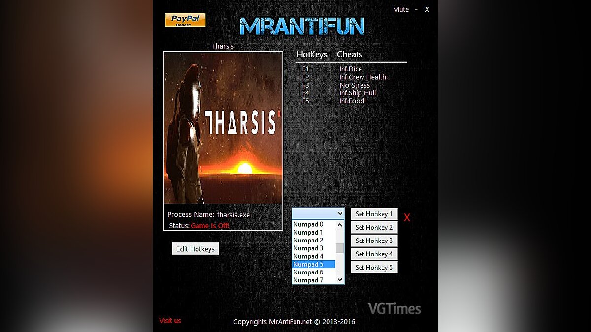 Tharsis — Trainer (+5) [12/1/2015] [MrAntiFun]