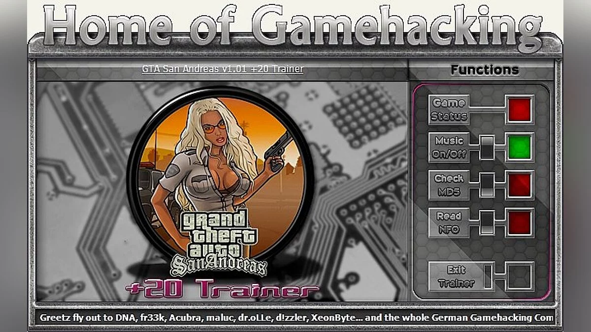 Grand Theft Auto: San Andreas — Trainer / Trainer (+20) [1.01] [Silent Hellscream / Hog]