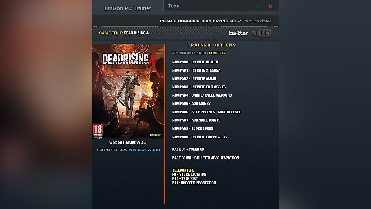 Dead Rising 4 — Trainer (+13) [1.01] [LinGon] - Fixed Version