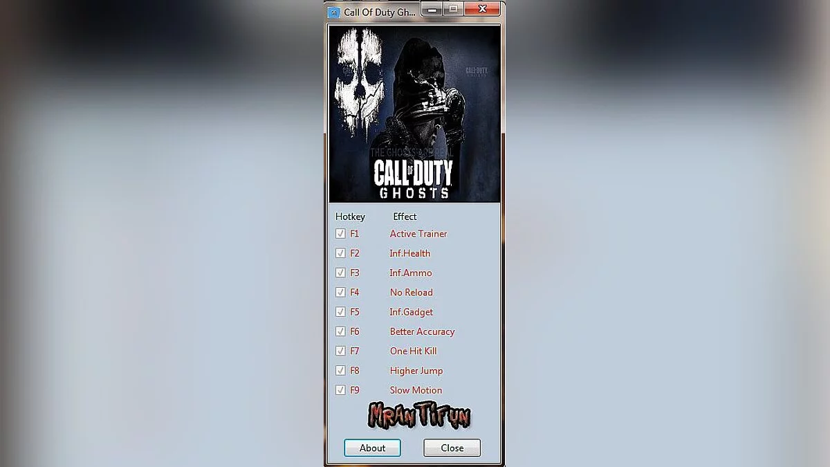 Call of Duty: Ghosts — Trainer (+8) [Update 5] [MrAntiFun]