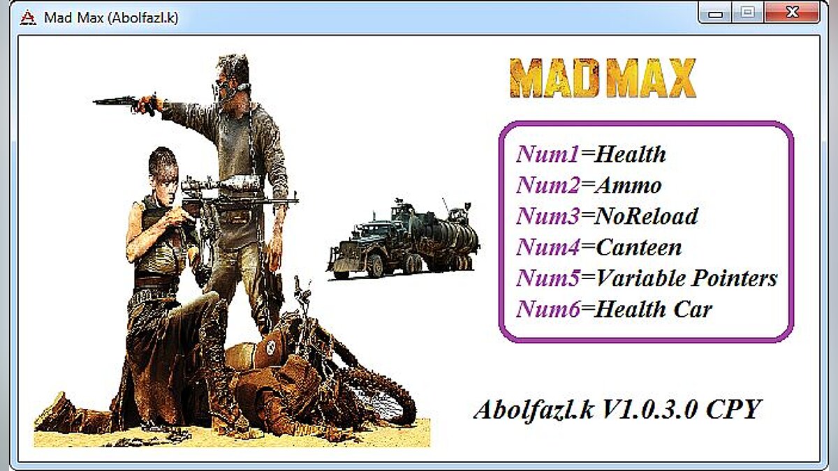 Mad Max — Trainer (+6) [1.0.3.0] [Abolfazl-k]