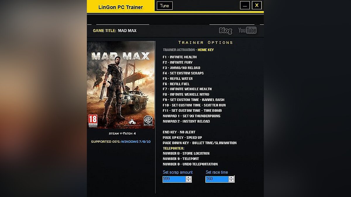 Mad Max — Trainer (+19) [1.1 u4] [LinGon]