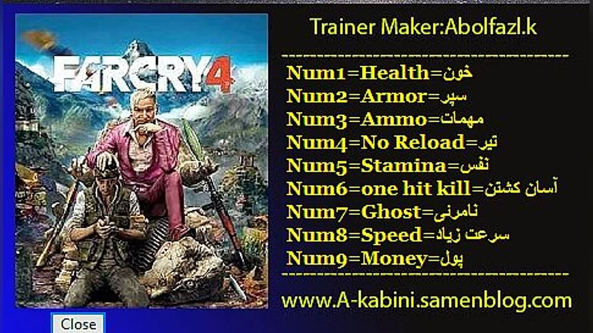 Far Cry 4 — Trainer (+9) [Full Version] [Abolfazl-k]