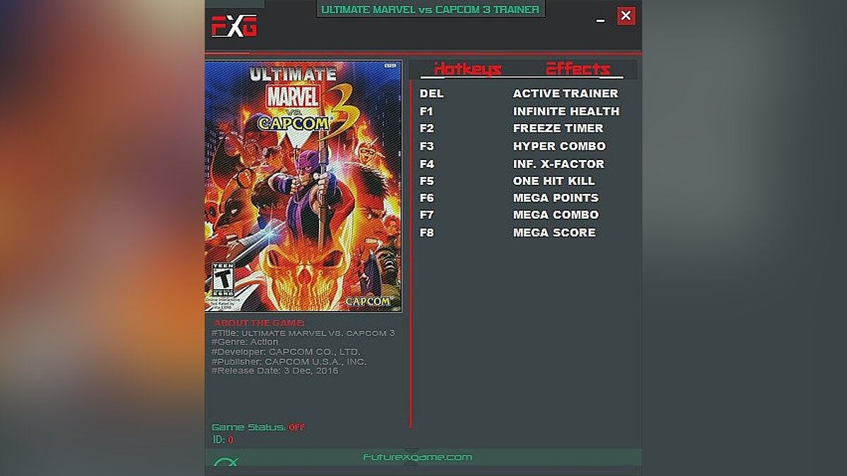 Ultimate Marvel vs. Capcom 3 — Trainer (+8) [1.0] [FutureX]