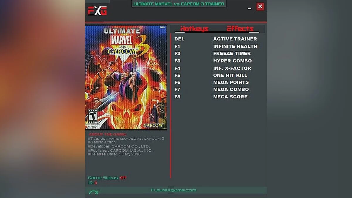 Ultimate Marvel vs. Capcom 3 — Trainer (+8) [1.0] [FutureX]