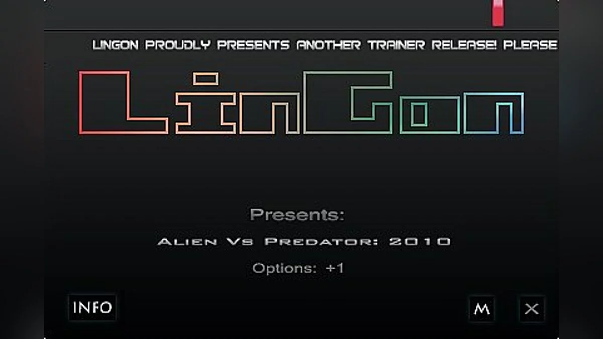 Aliens vs. Predator — Trainer (+1: Immortality) [1.6: DX11] [LinGon]