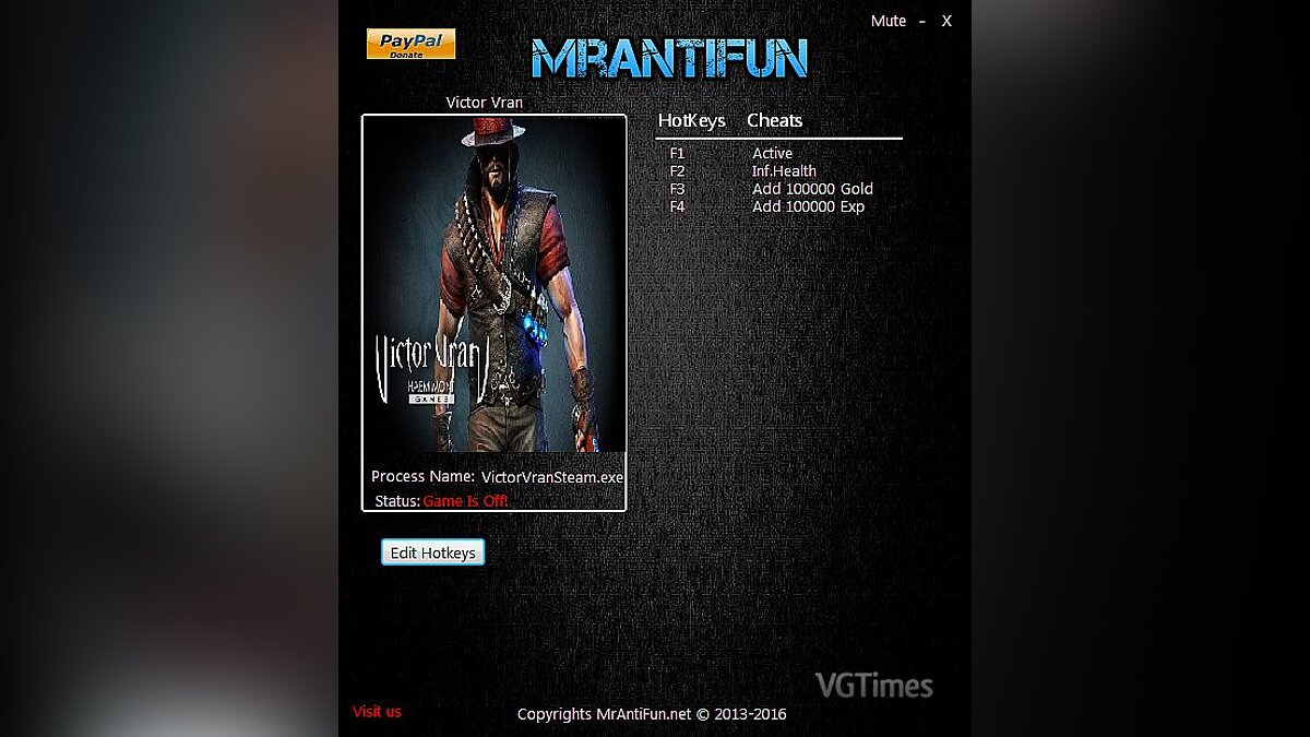 Victor Vran — Trainer (+3) [2.06 Ver 2] [MrAntiFun]