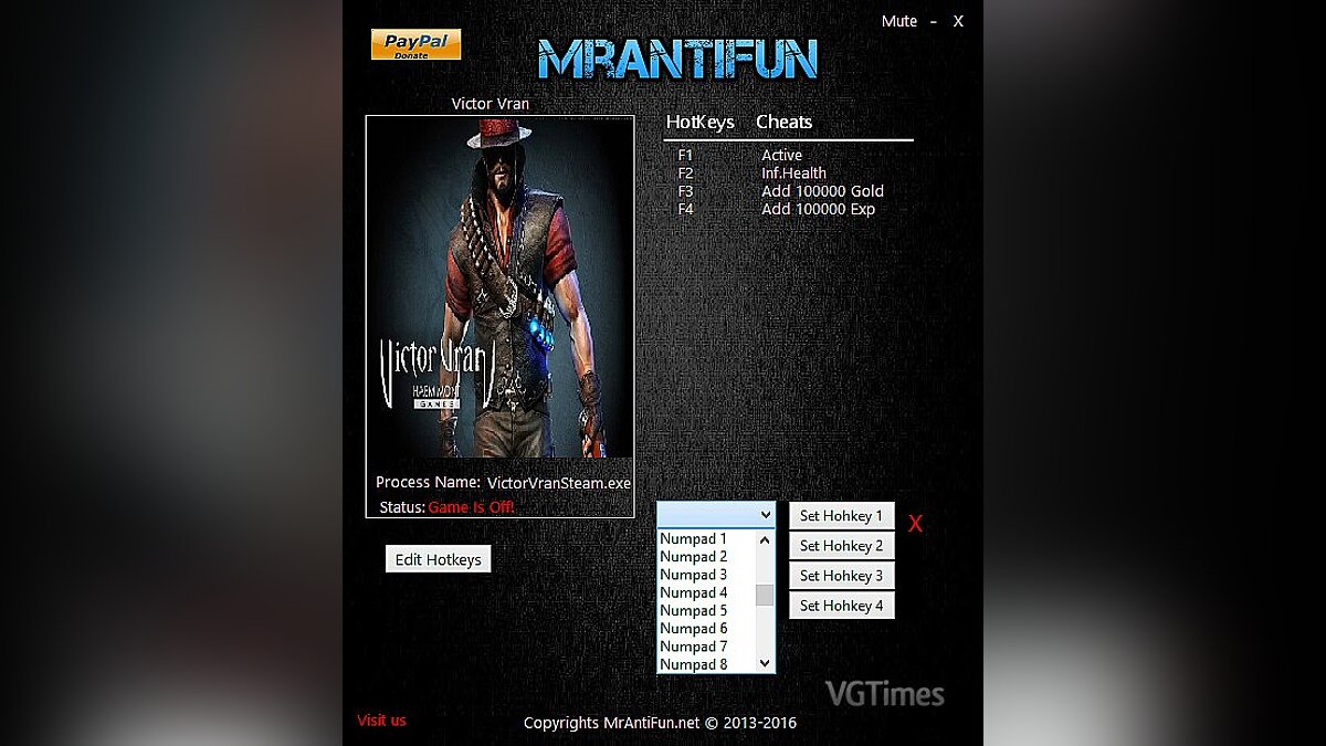 Victor Vran — Trainer (+3) [2.06] [MrAntiFun]