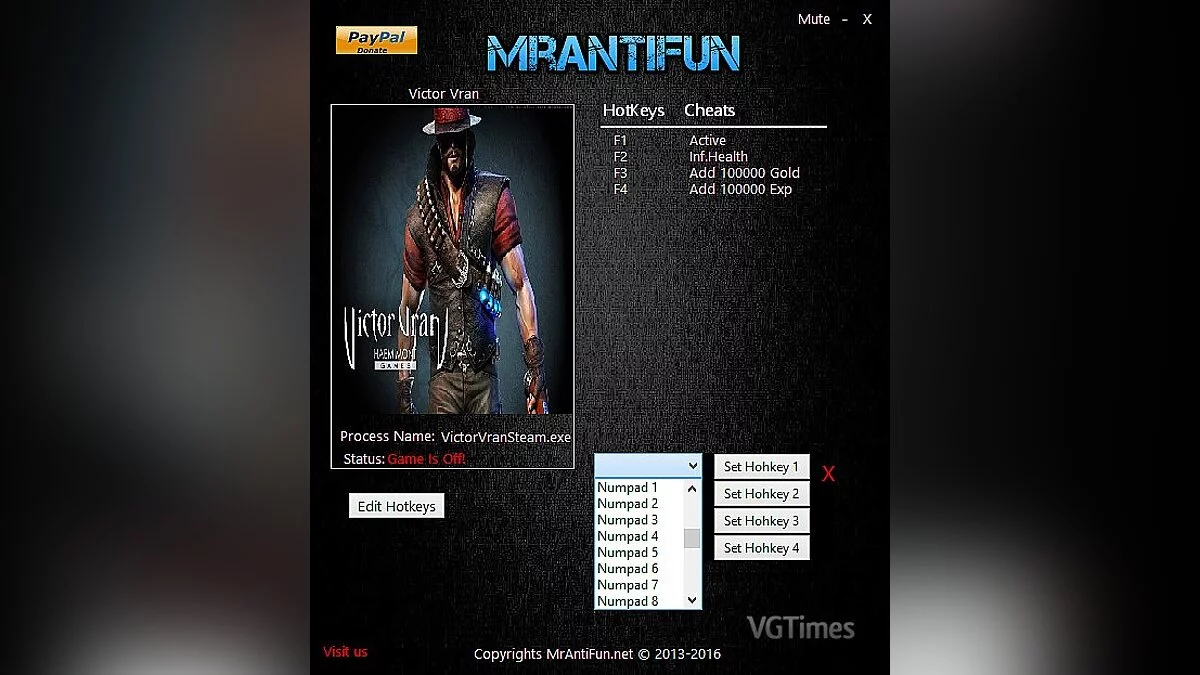 Victor Vran — Trainer (+3) [2.06] [MrAntiFun]