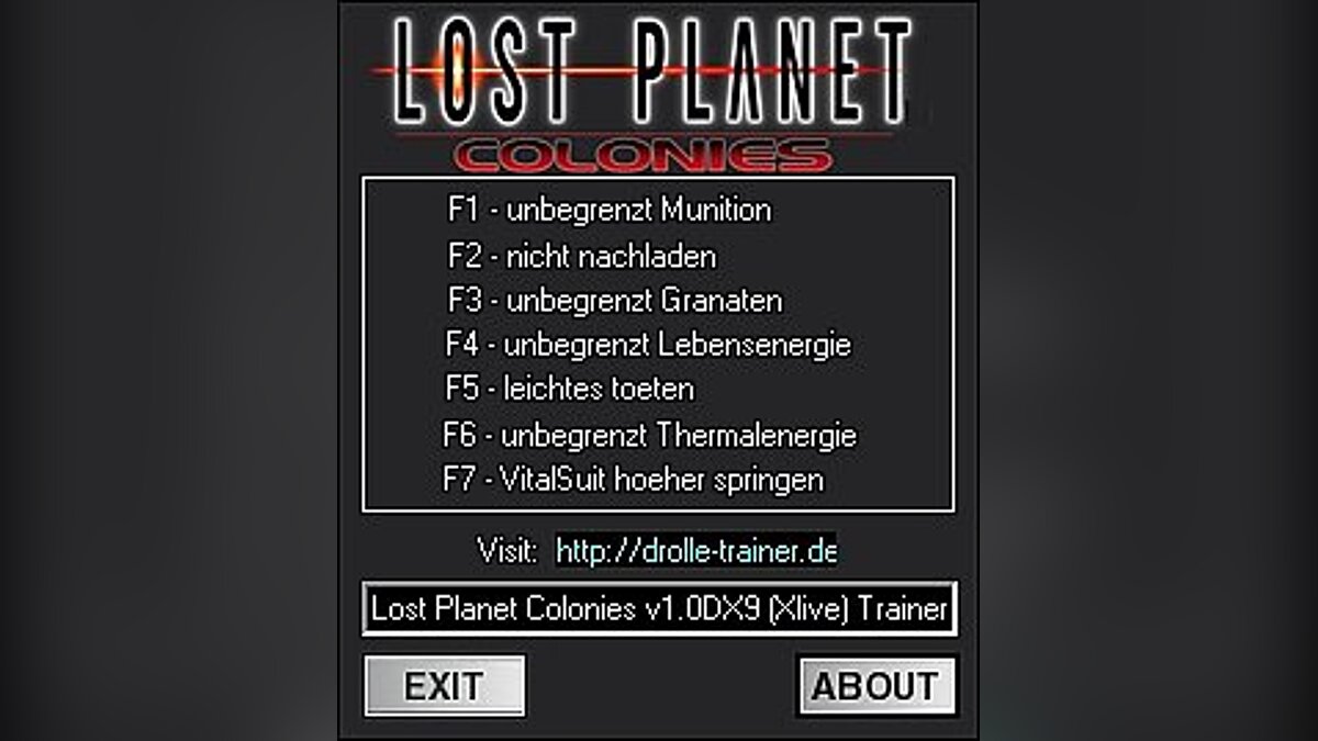 Lost Planet: Extreme Condition — Trainer (+7) [1.0: DX9 / 10] [dR.oLLe]