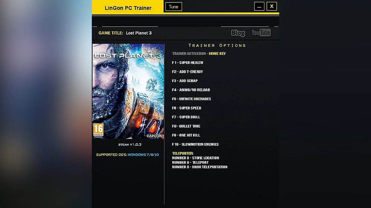 Lost Planet 3 — Трейнер / Trainer (+12) [1.0.3] [LinGon]