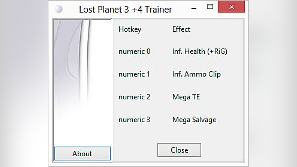 Lost Planet 3 — Trainer (+4) [1.0] [al3x_r3nk0]