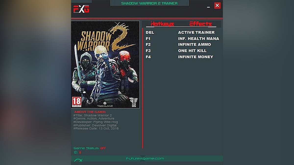 Shadow Warrior 2 — Trainer (+4) [1.0] [FutureX]