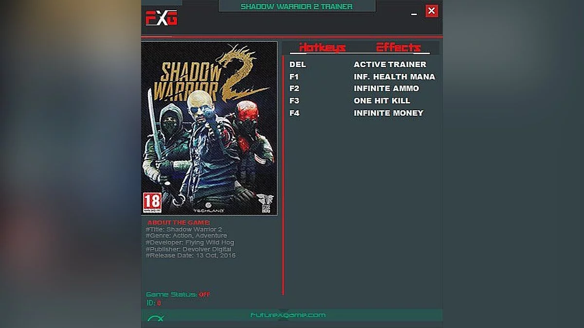 Shadow Warrior 2 — Trainer (+4) [1.0] [FutureX]