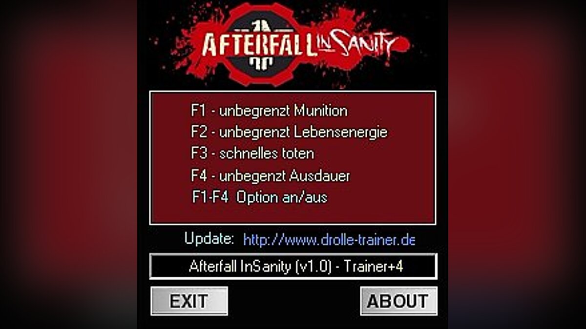 Afterfall: InSanity — Trainer (+4) [1.0] [dr.olle]