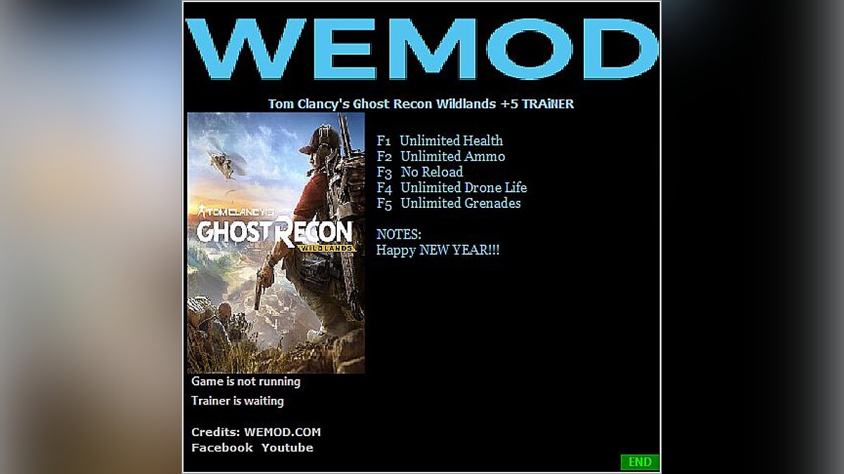 Tom Clancy&#039;s Ghost Recon: Wildlands — Trainer (+5) [1.0] [WEMOD]