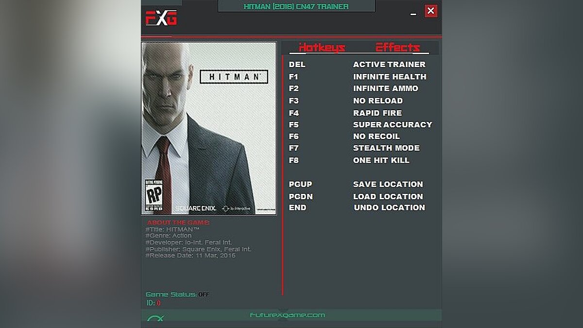 Hitman — Trainer (+9) [1.9.0] [FutureX]