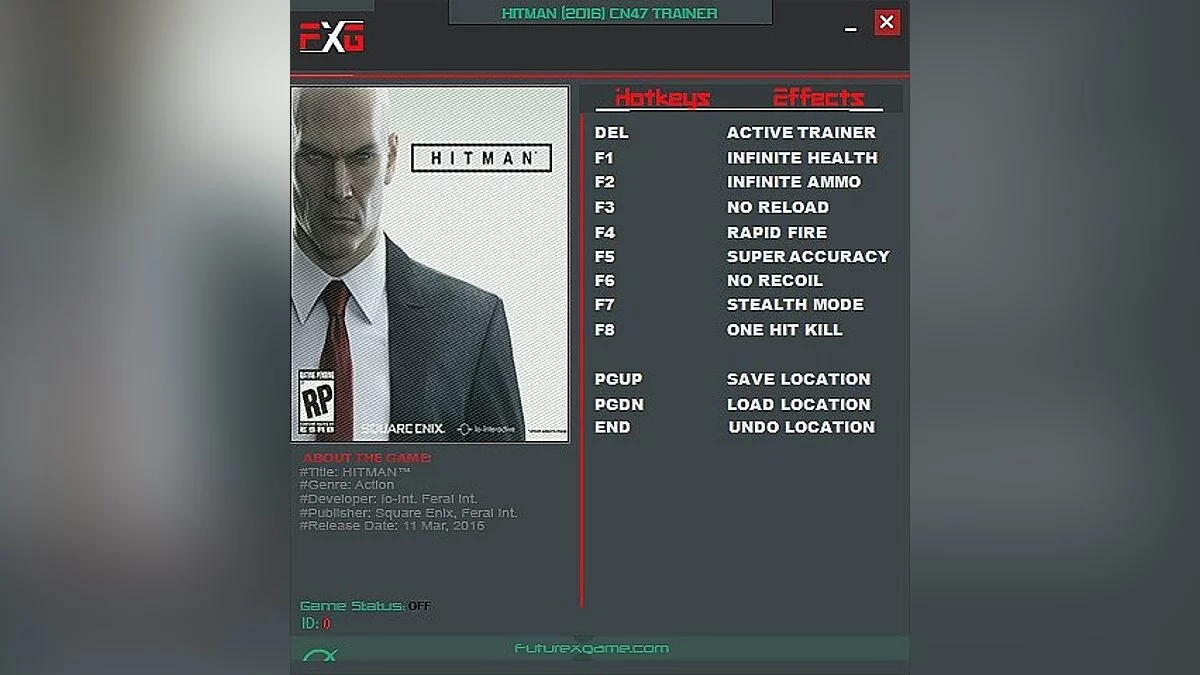 Hitman — Трейнер / Trainer (+9) [1.9.0] [FutureX]