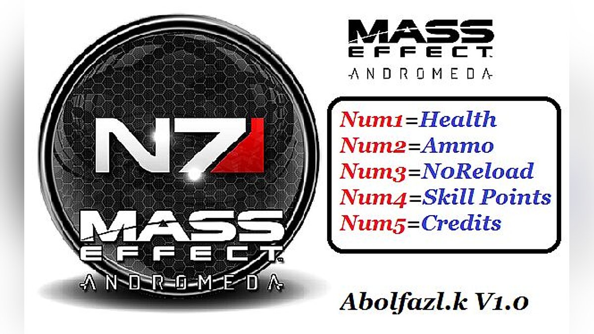 Mass Effect: Andromeda — Trainer (+5) [1.0: x64] [Abolfazl.k]