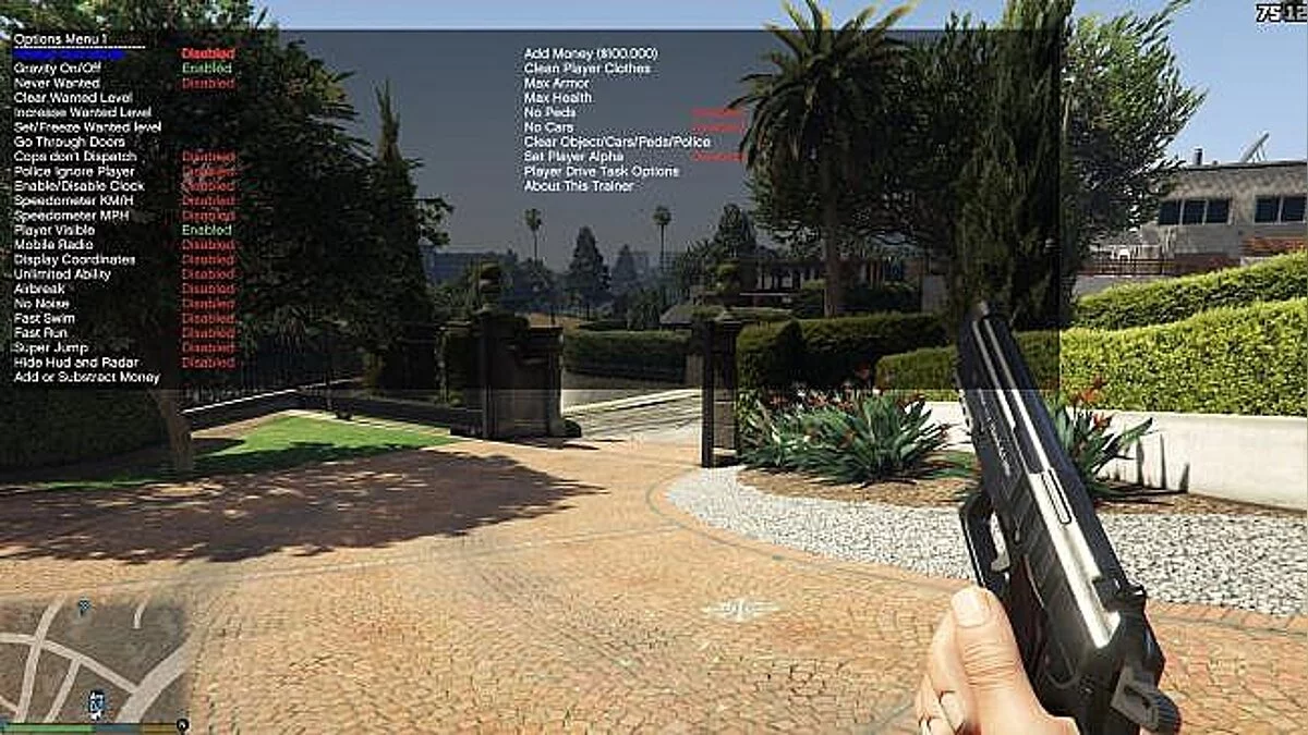 GTA 5 — Chit-Mode / Cheat-Mode (entrenador simple para GTA V 3.6)