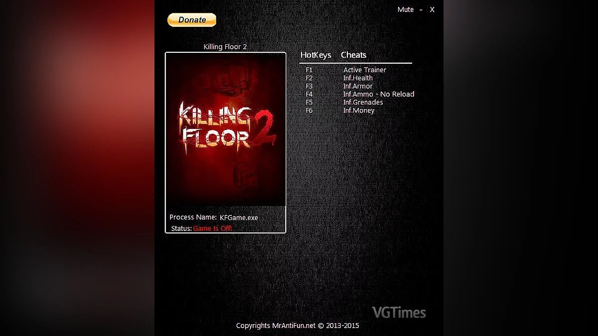 Killing Floor 2 — Trainer (+5) [1016] [MrAntiFun]