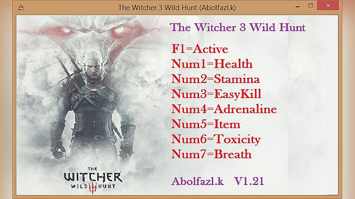 The Witcher 3: Wild Hunt — Trainer (+7) [1.21] [Abolfazl.k]