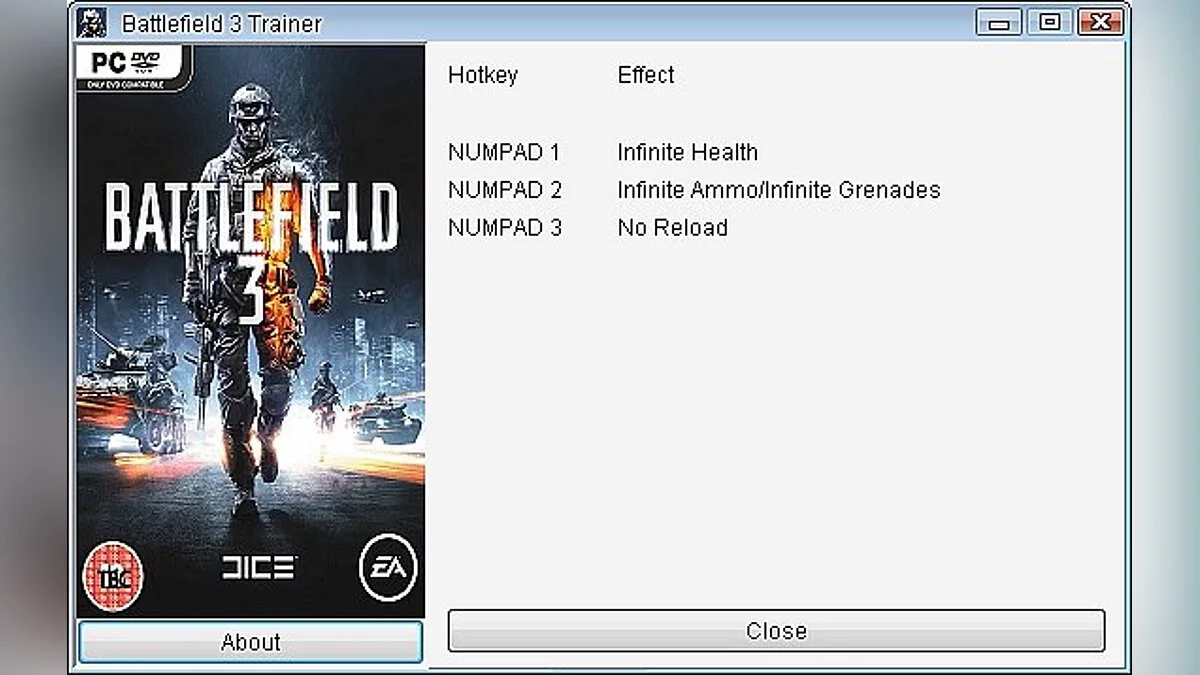 Battlefield 3 — Trainer (+4) [All Versions] [24K]