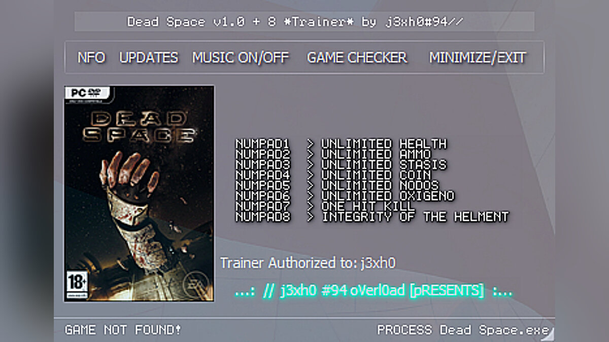 Dead Space (2008) — Trainer (+8) [1.0] [CheatNova]