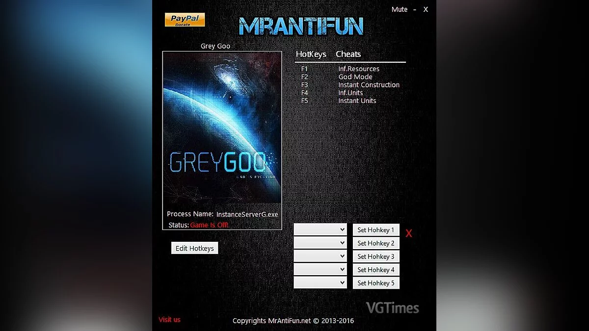 Grey Goo — Trainer / Trainer (+5) [0.34.593311] [Mrantifun]