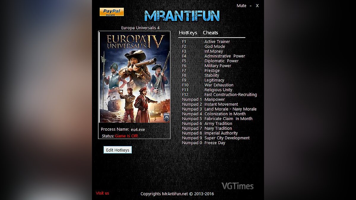 Europa Universalis 4 — Trainer (+25) [1.20.0.0] [MrAntiFun]